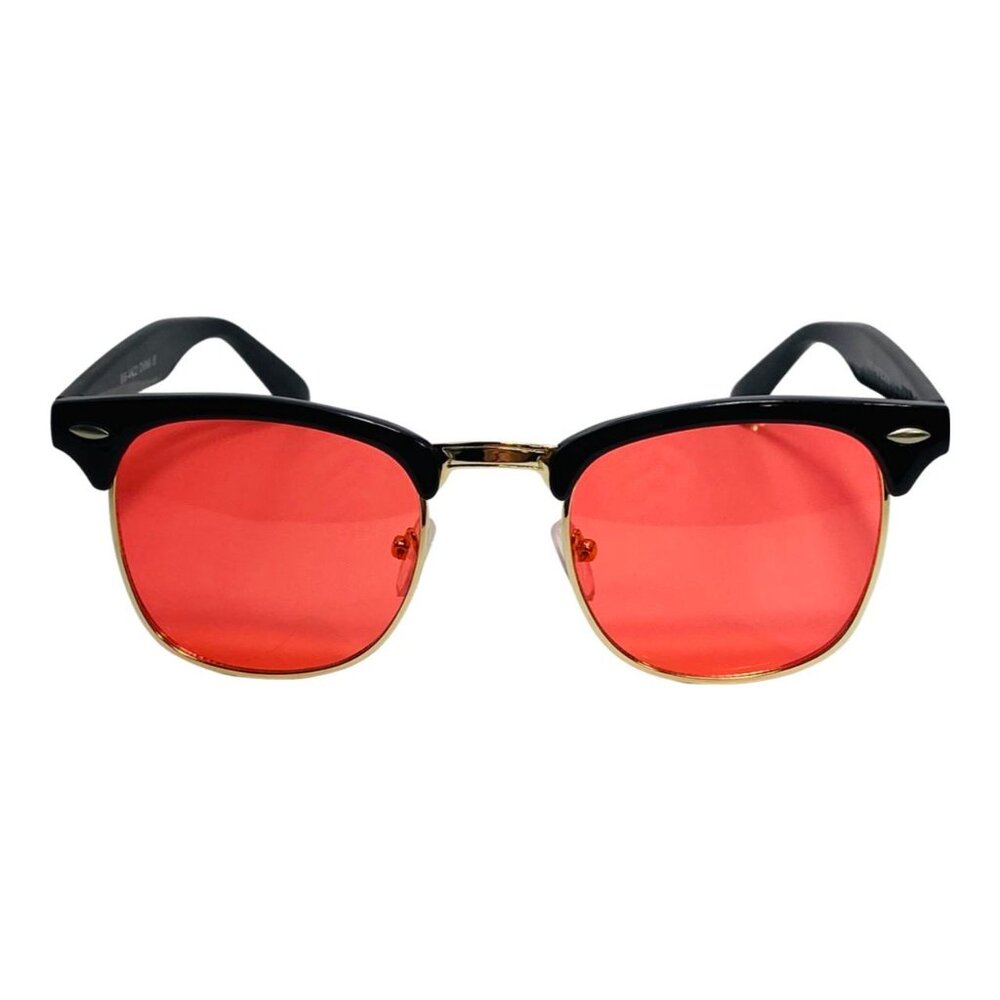 6095 | Red Lens Browline Sunglasses
